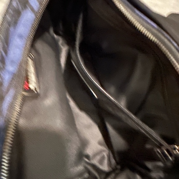 Tumi Black and Blue Belt Bag with Tropical Pattern - Picture 11 of 16